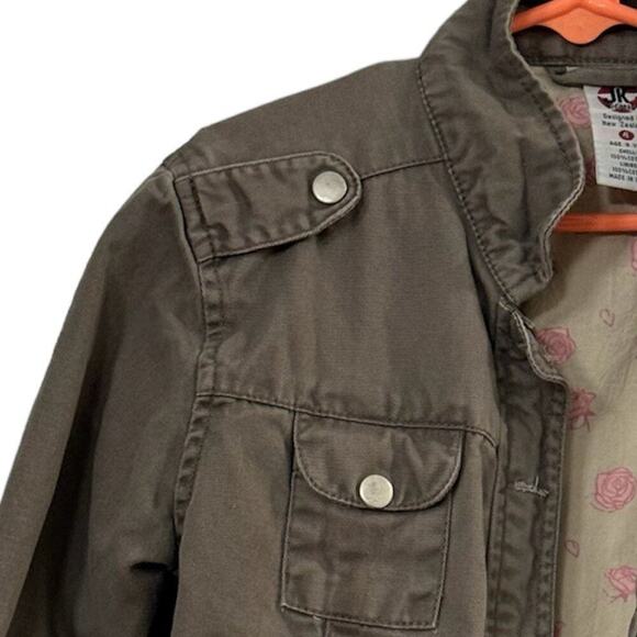Kids Military Green Utility Jacket | Girls Size 4 - Picture 2 of 6